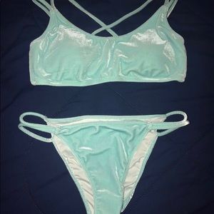 Victoria Secret PINK Velvet Halter Swimsuit Bikini